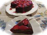 Gâteau aux fraises et au chocolat