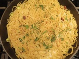 Omelette de spaghettis au thon à l’italienne