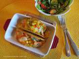 Tacos gratinés au saumon et au maïs