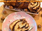 Brioche Babka praliné noisettes et chocolat