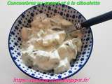 Concombres au yaourt et à la ciboulette