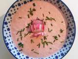 Soupe froide radis-concombre