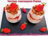 Verrines mascarpone-fraises