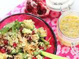 Salade colorée, quinoa grenade