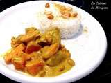 Curry de porc au lait de coco, cacahuète et patate douce