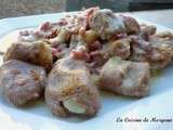 Gnocchis à la farine de chataigne, sauce morbier et petits lardons