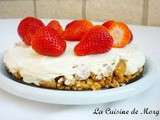  Tarte Cheesecake  sans cuisson aux fraises (et sans oeufs)