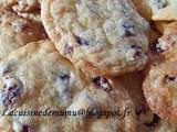 Cookies chocolat blanc cranberrys