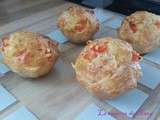 Muffins jambon, fromage et tomate