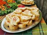 Baguette Apéro au Chèvre, Chorizo et Poivron rouge