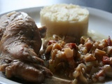 Cuisses de lapin au cidre et champignons