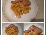 Cuisses de poulet et pommes de terre