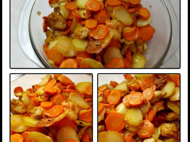 Poêlée de courgettes, pommes de terre & lardons - Recettes de