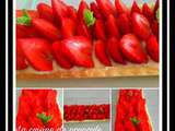 Tarte aux fraises gariguettes rectangulaire au thermomix ou sans