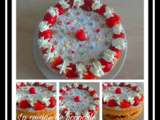 Victoria sponge cake aux fraises au thermomix ou sans
