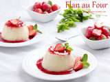 Flan au four vanille/fraises