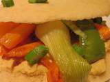Pitas aux légumes grillés