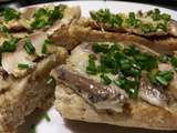 Tartines de sardines au citron