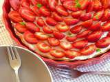 Tarte aux fraises sur crème de mascarpone