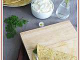 Piadina fromage frais et coriandre fraiche