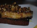 Crumble de foie gras pôelé sur pain d'épices