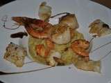 Risotto aux fruits de mer : Noix de St-Jacques, gambas
