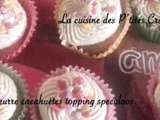 Cupcakes beurre cacahuètes topping speculoos