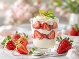Dessert de printemps rapide aux fraises avec seulement 2 ingrédients