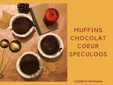 Muffins Chocolat Coeur Speculoos - { Goûter }