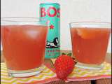 Cocktail au pamplemousse, thé glace & fraise [#drink #apero #icetea #cocktail #fruits]