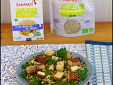 Salade veggie tiede au petit epeautre et tofu fume [#sabarot #faitmaison #veggie #vegetarien #recette]