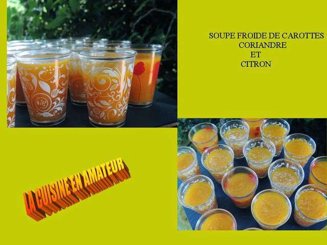 Soupe Froide carottes et coriandre BIO
