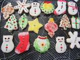 Biscuits sablés au beurre décorés pour Noël