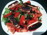 Au menu ce soir: salade tomates et halloumi
