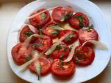 Carpaccio de tomates au basilic