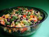 Salade de quinoa, mangue et haricots noirs