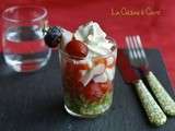 Verrine salade, tomates, Pleine Saveur et chantilly Chavroux
