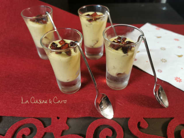 Verrines crème de chorizo et Comté - recette de fêtes