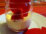 Crème mascarpone aux fraises et jus de fraises