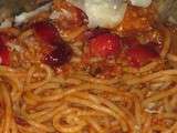 Spaghettis à la bolognaise et aux cranberries