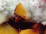 Chia pudding pêche, abricot et cerises