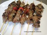 Brochettes de gigot d'agneau à la plancha