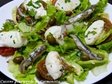 Salade de tomates-mozzarella et anchois frais
