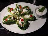 Salade grecque comme un wrap de laitue ( recette de l atelier des chefs )