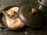 Volaille fermiere cuite au foin de crau ( recette de Pierre Lefebvre Masterchef 2012)