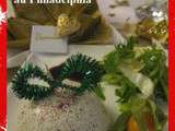 Dôme de Philadepphia au Pesto rouge Truffé Décor Boules de Noël