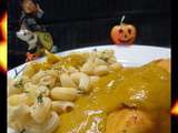 Halloween: Filet de Chauve Souris à la Cervelle de Citrouille (Poulet au Curcuma)
