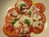 Salade de tomates à la crème de chèvre