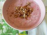 Collation coco/banane/fraises/muesli