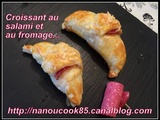 Croissant au jambon,salami et fromage